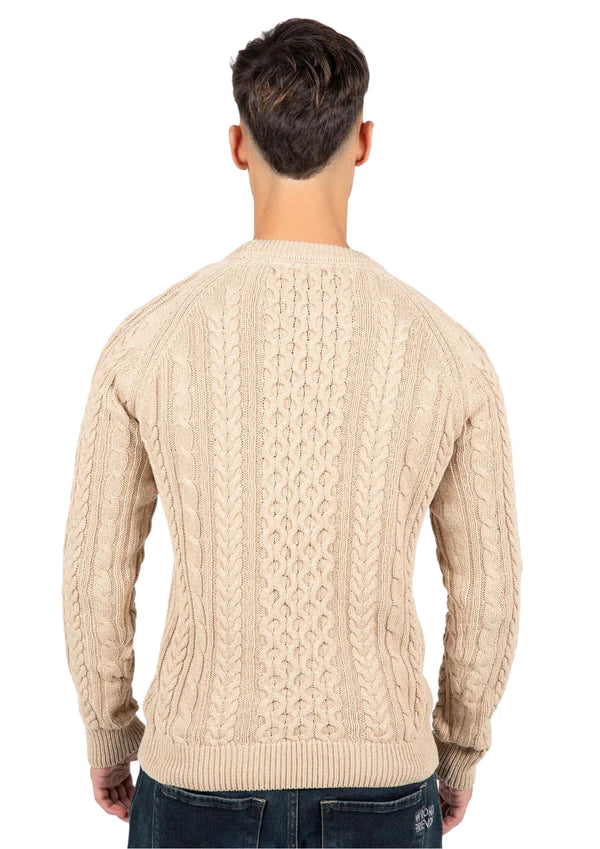 CORBY ZOPFMUSTERPULLOVER BEIGE