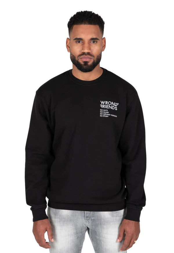 NO GUTS NO GLORY SWEATER SCHWARZ