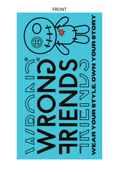 Wrong Friends Vichy Strandtuch - Blau