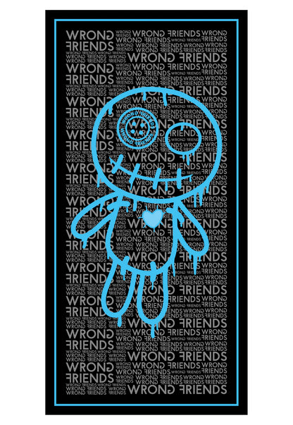 LUCCA BEACH TOWEL SCHWARZ/BLAU