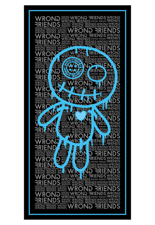 LUCCA BEACH TOWEL SCHWARZ/BLAU