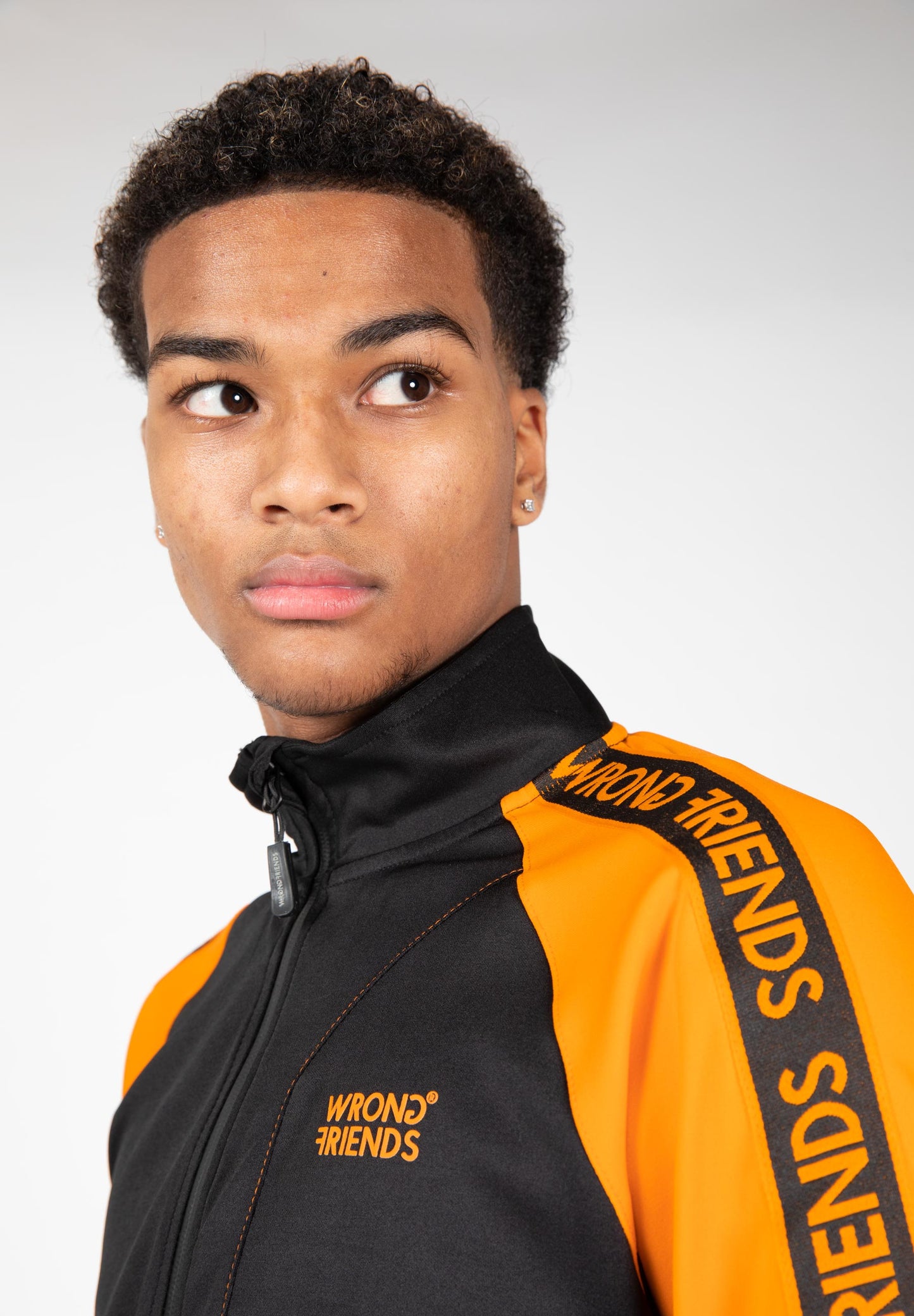 LYON TRACK JACKET - SCHWARZ/ORANGE