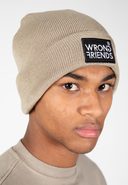 CLASSIC LOGO BEANIE TAUPE