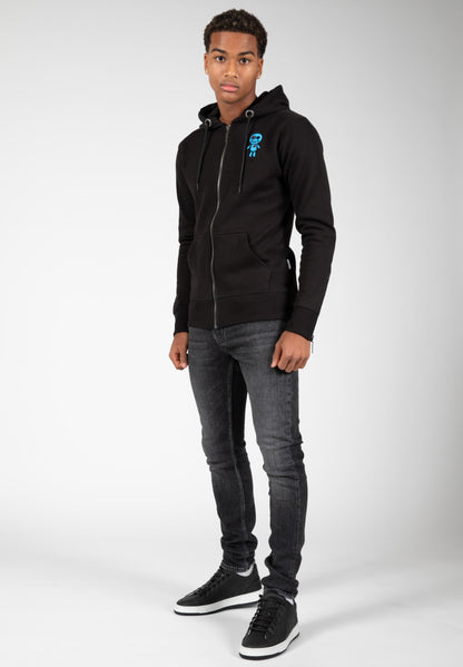 VOODOO ZIPPED HOODIE SCHWARZ/BLAU