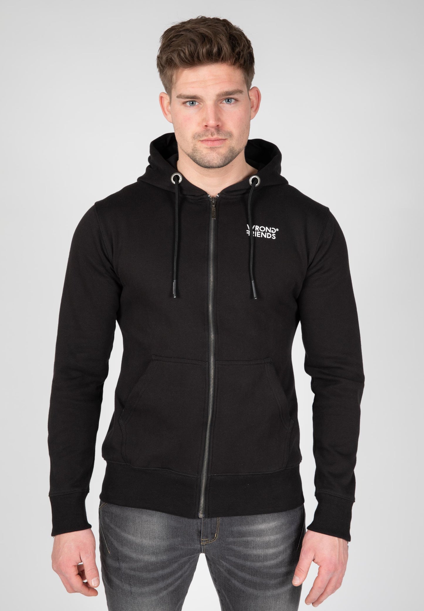 VERONA ZIPPED HOODIE SCHWARZ