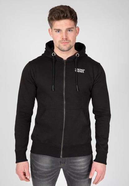 VERONA ZIPPED HOODIE SCHWARZ