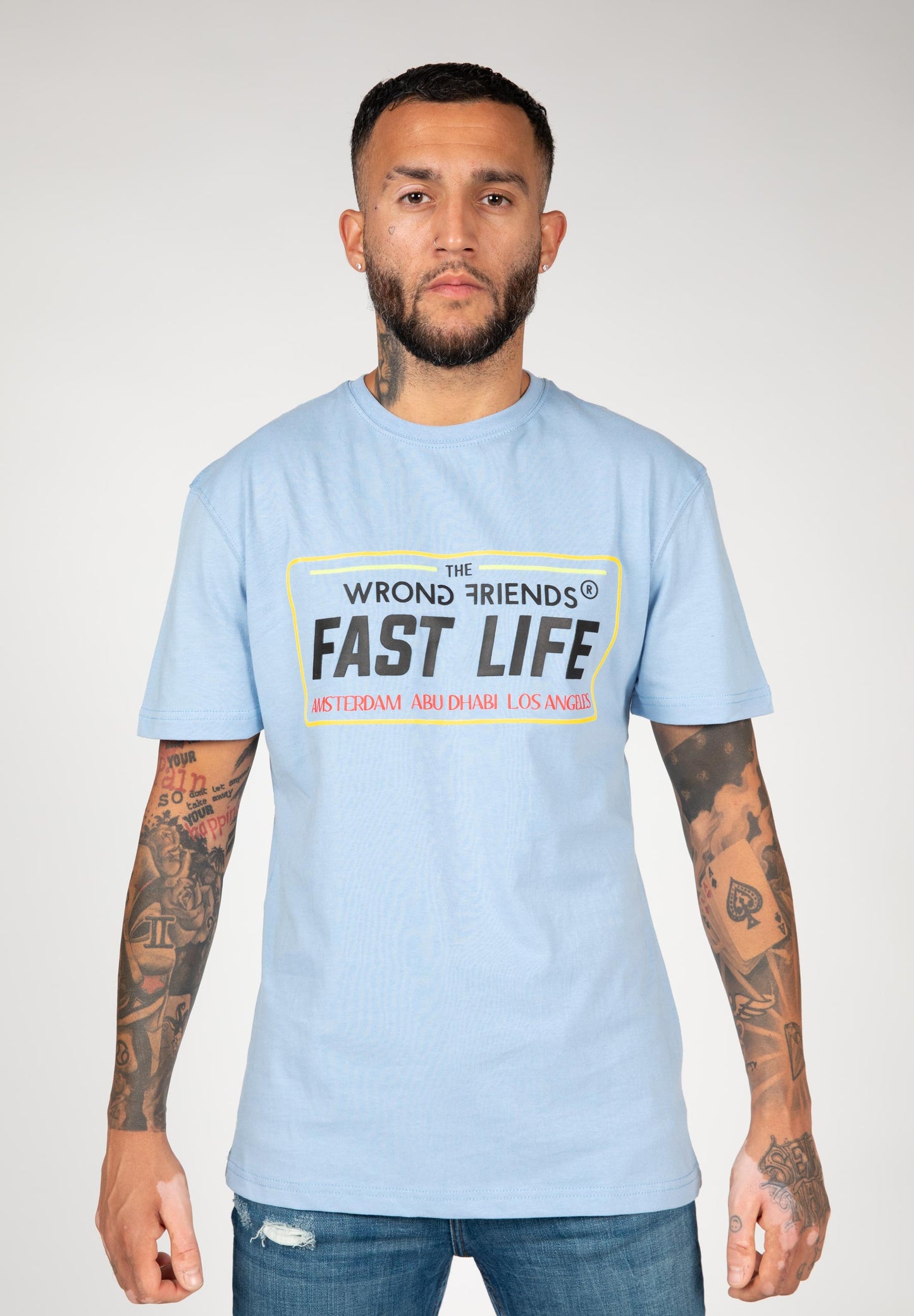 FAST LIFE T-SHIRT HELLBLAU