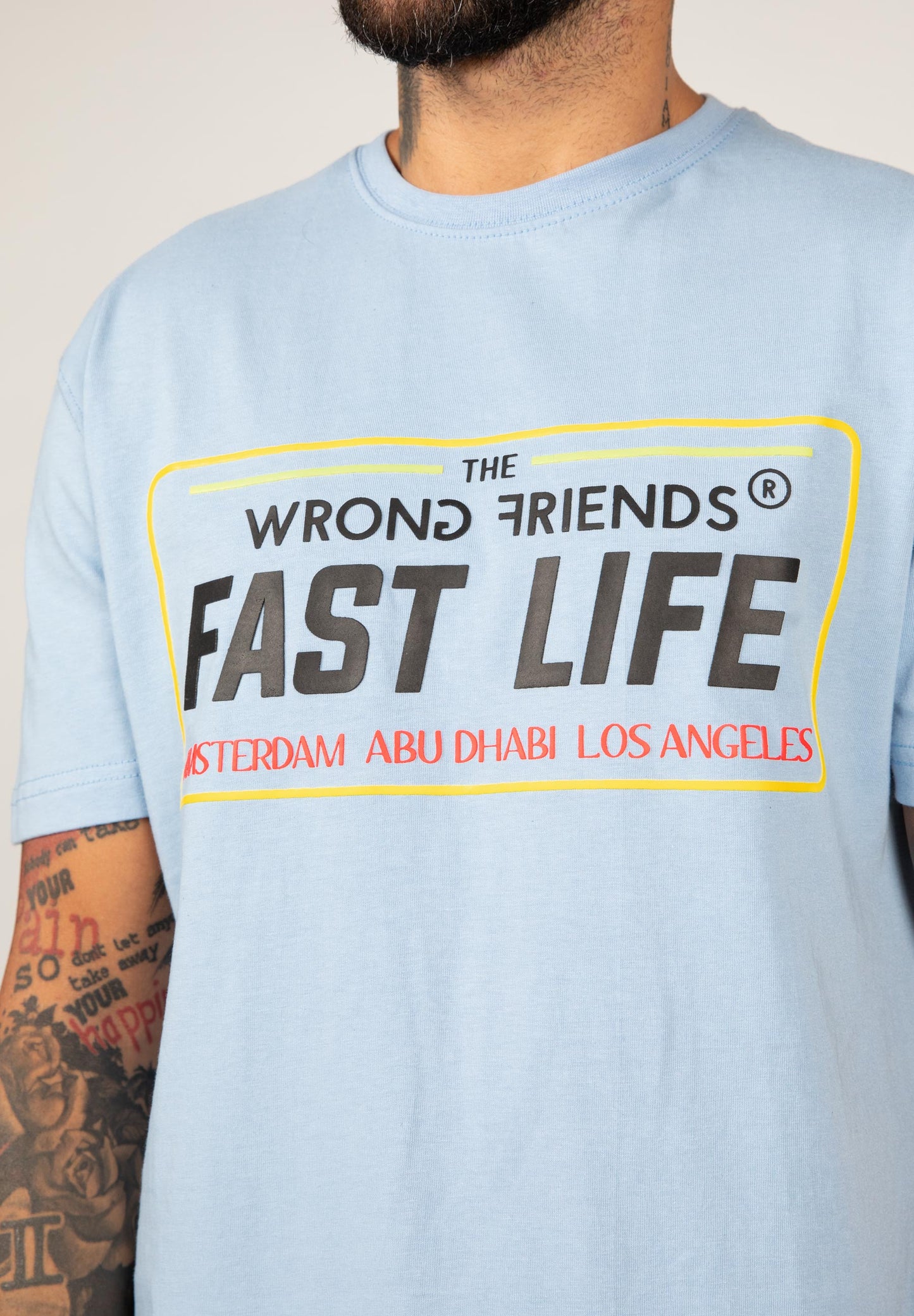 FAST LIFE T-SHIRT HELLBLAU