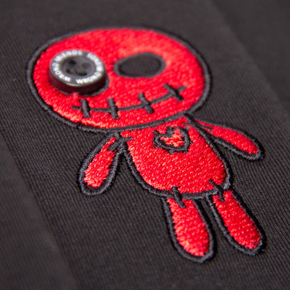 VOODOO ZIPPED HOODIE SCHWARZ/ROT